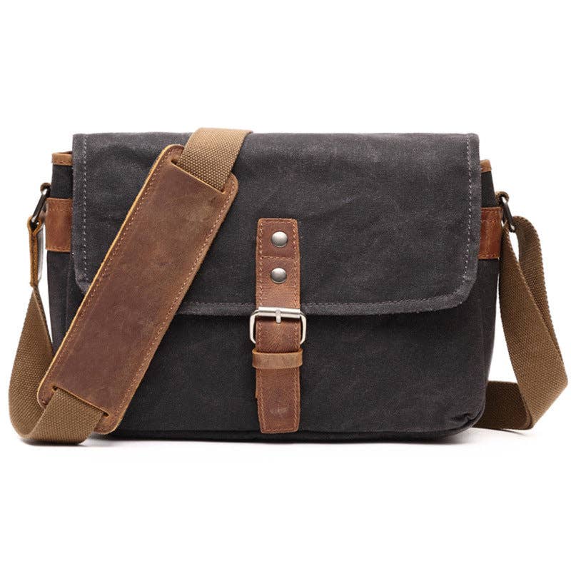 RockCow Leather Studio - Wholesale Crossbody Bag - Unisex - Photographic Hunter Camera Bag Canvas DSLR Camera Bag Vintage Crossbody Messenger Bag 881612
