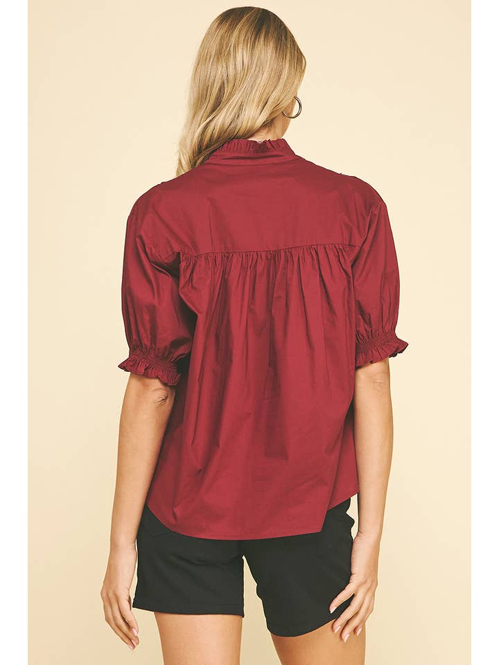 PINCH - Wholesale Blouse - Women's - BALLOON SLEEVE BLOUSE TOP - 6105T