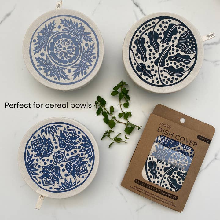 Spaza Home UK - Wholesale Cookware Lid Set - Dish and Bowl Covers Small Madiba Print Set | Set of 3 Small