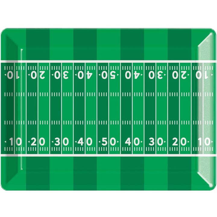Tailgate Decor Plastic Tray, Football 10" x 14", 1/Pkg for wholesale by Bulk Party Decor