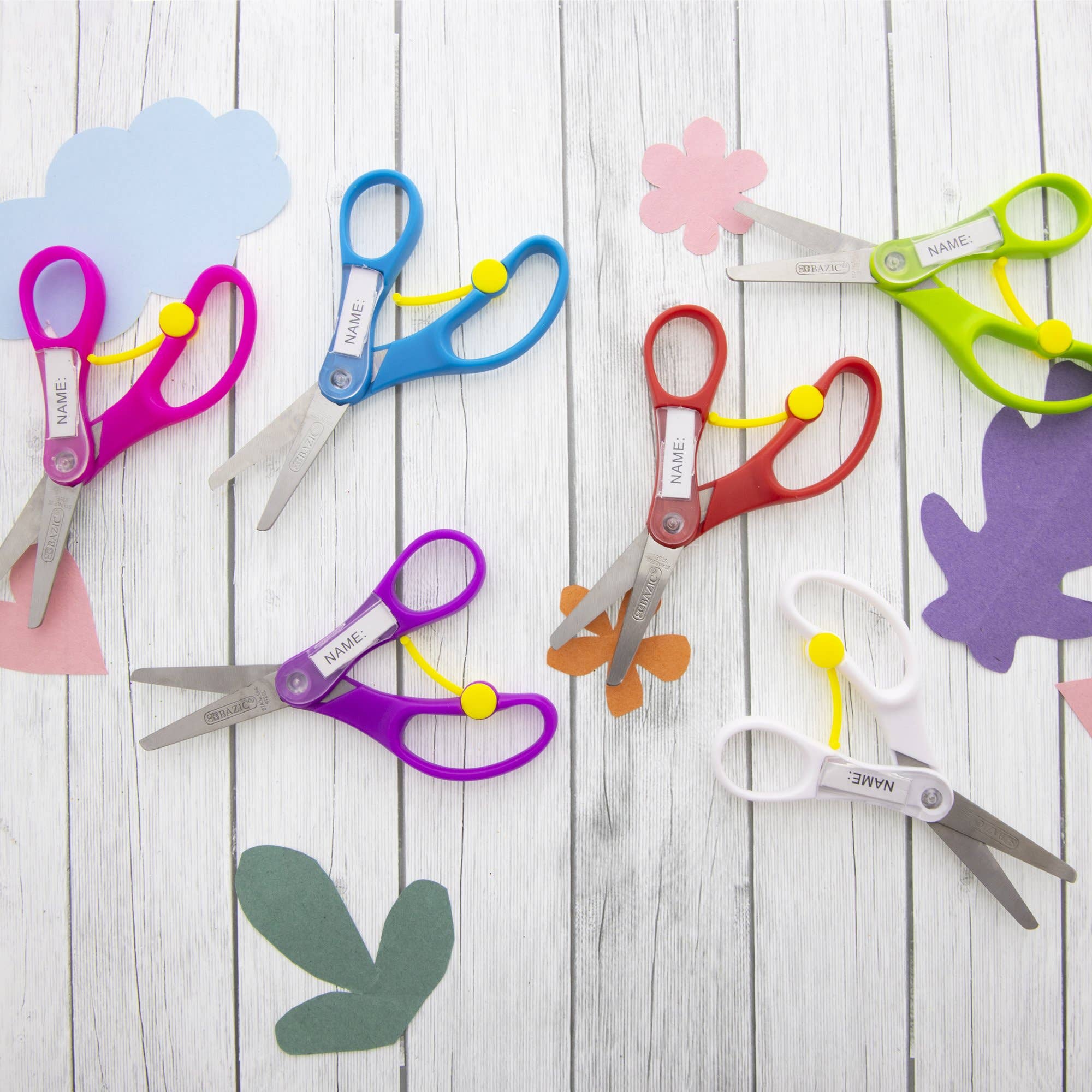 Luna Office Supply -  Everyday Essential - Wholesale Scissors - 5" Blunt Tip School Training Scissors w/ Name Tag4