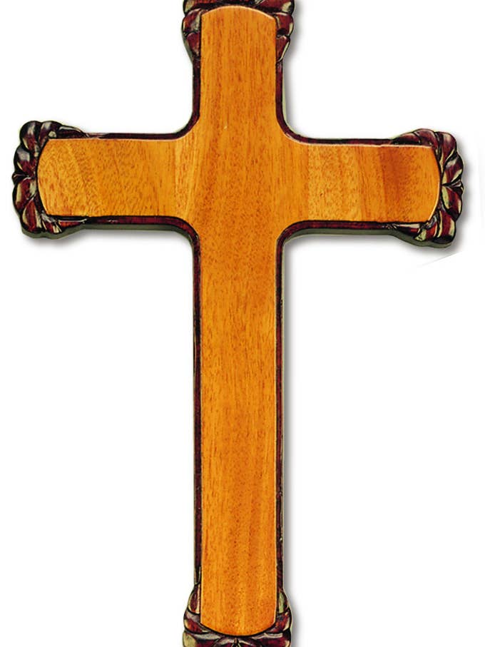 10" Cross - Carved Mahogany for wholesale by H.J. SHERMAN COMPANY, INC.