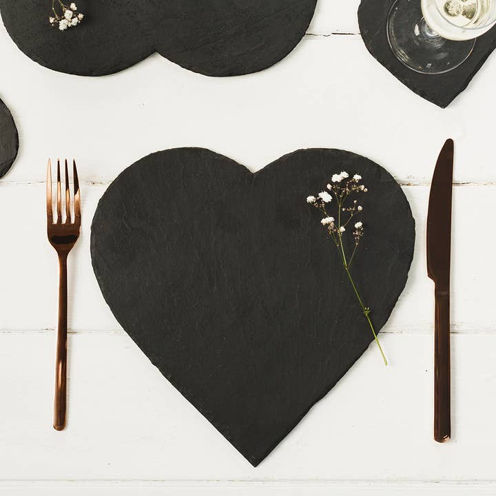 2 Heart Slate Place Mats for wholesale by Selbrae House Ltd