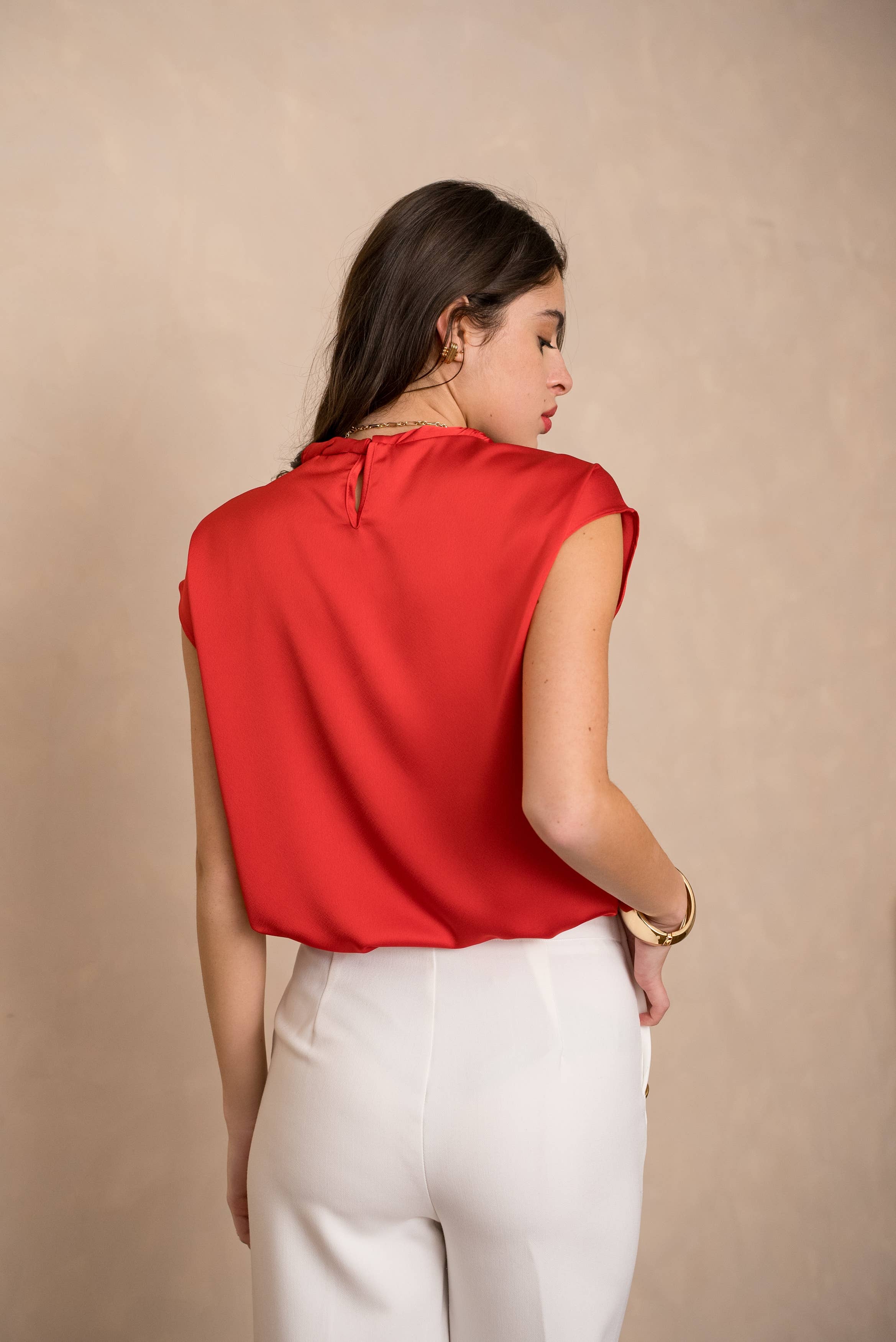 LULUMARY - Wholesale Blouse - Women's - Satin top H161A29