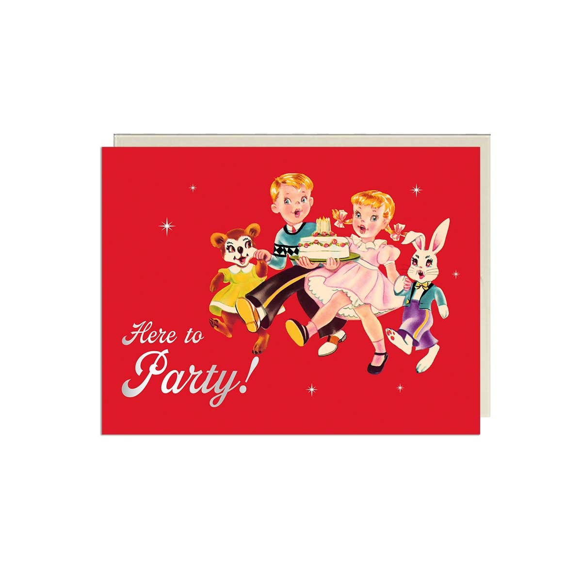 Lucky Goods Paper - Vendita all'ingrosso Biglietti di auguri - Qui per festeggiare! – Biglietto di compleanno in lamina2