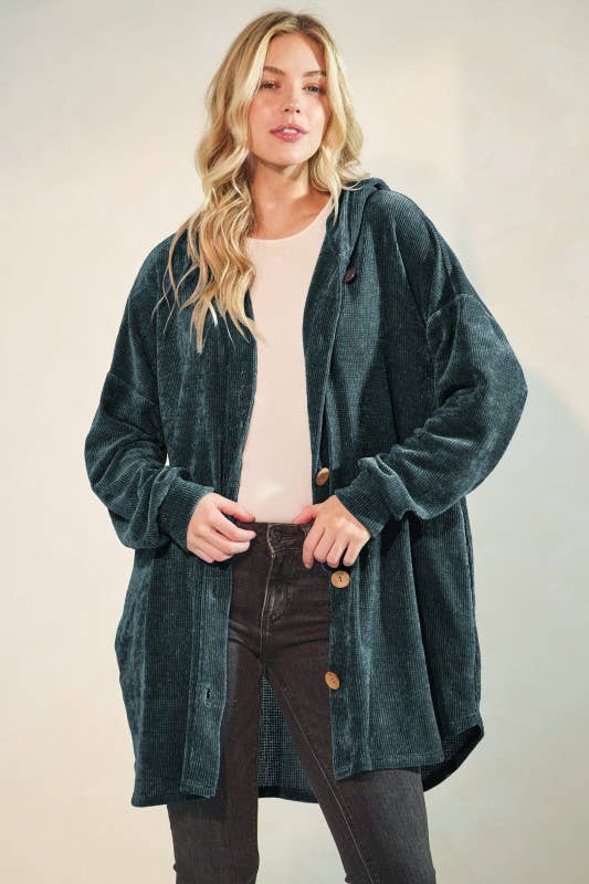 HEIMISH – Cardigan - Mulher por atacado – EJ6401-35 CASACO COM CAPUZ SÓLIDO9