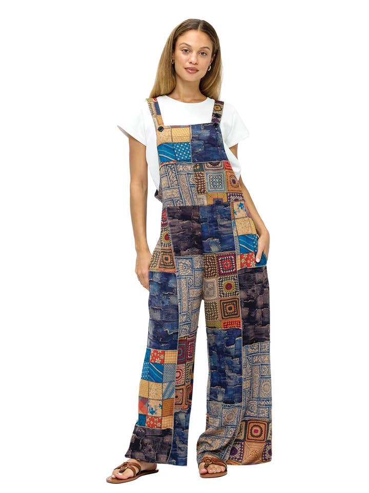 Multi Overall Patchwork Colorblock Crochet Print for wholesale on Faire0