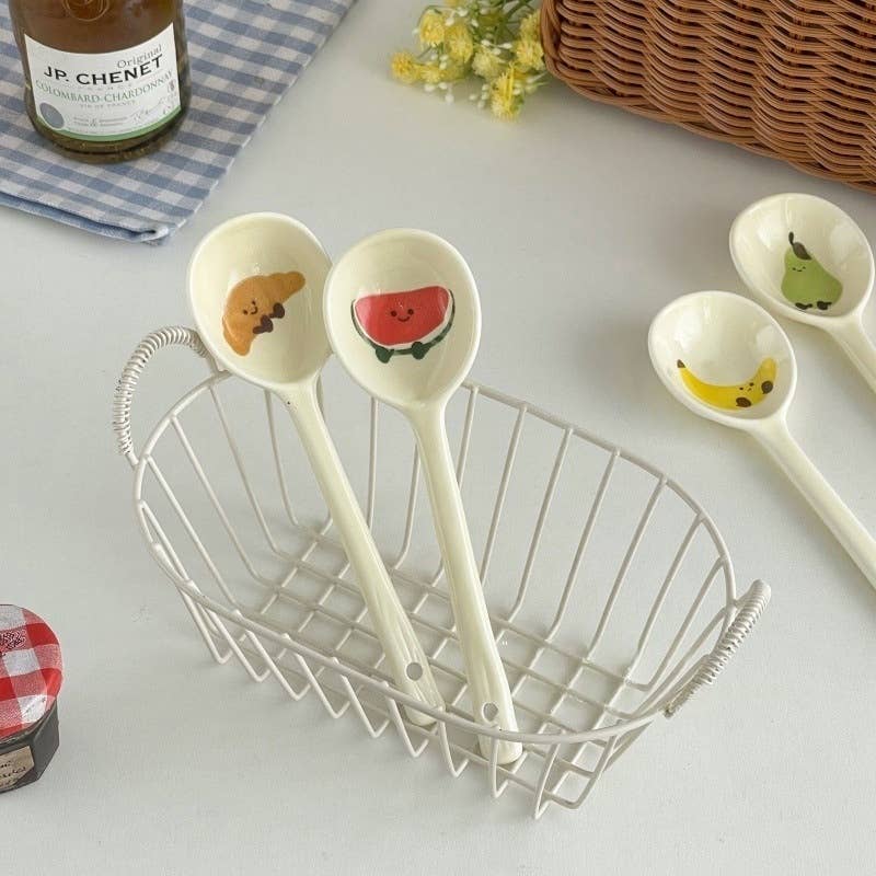 Otterware - Wholesale Kitchen Spoon - Kawaii Hand-Painted Ceramic Fruit & Pastry Spoons4