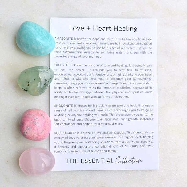 The Essential Collection - Wholesale Spiritual Stone/Crystal - Love + Heart Healing Crystal Kit3