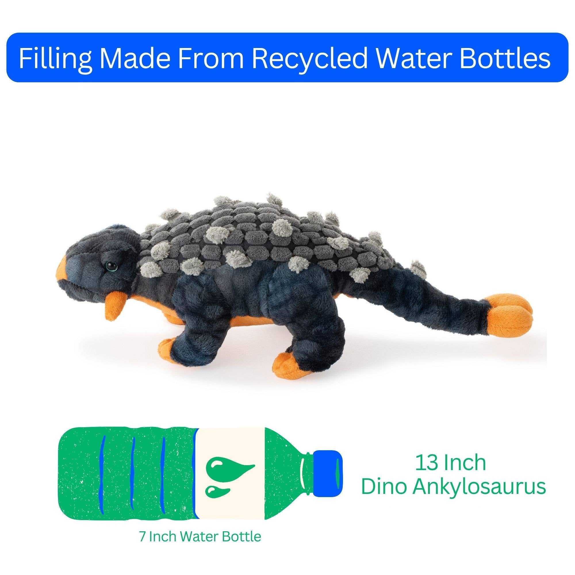 The Petting Zoo – wholesale Stuffed/plush toy – Kids & baby – 13" (33cm) Small Ankylosaurus Dinosaur2