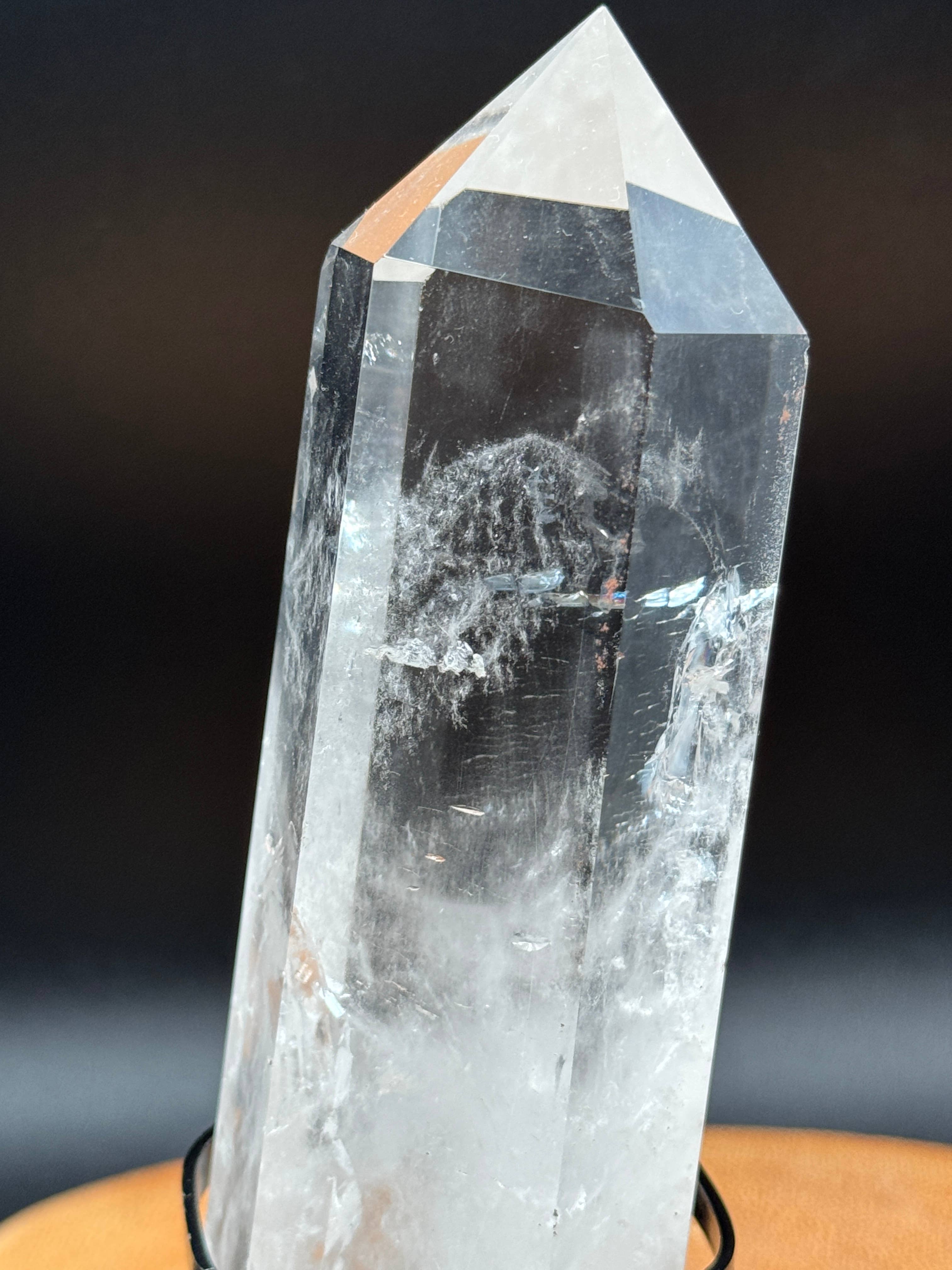 The 7 Directions - Wholesale Spiritual Stone/Crystal - Unique quartz phantom DT on custom stand H28511