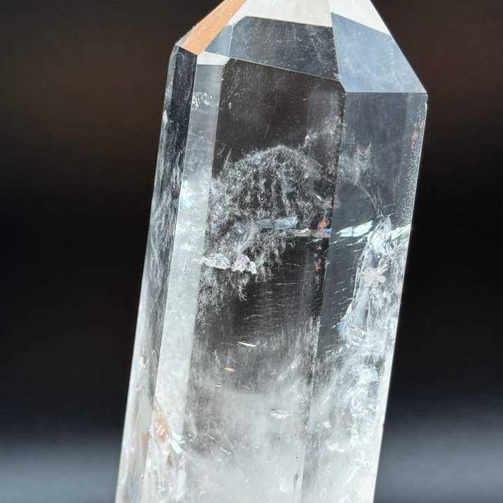 The 7 Directions - Wholesale Spiritual Stone/Crystal - Unique quartz phantom DT on custom stand H28511