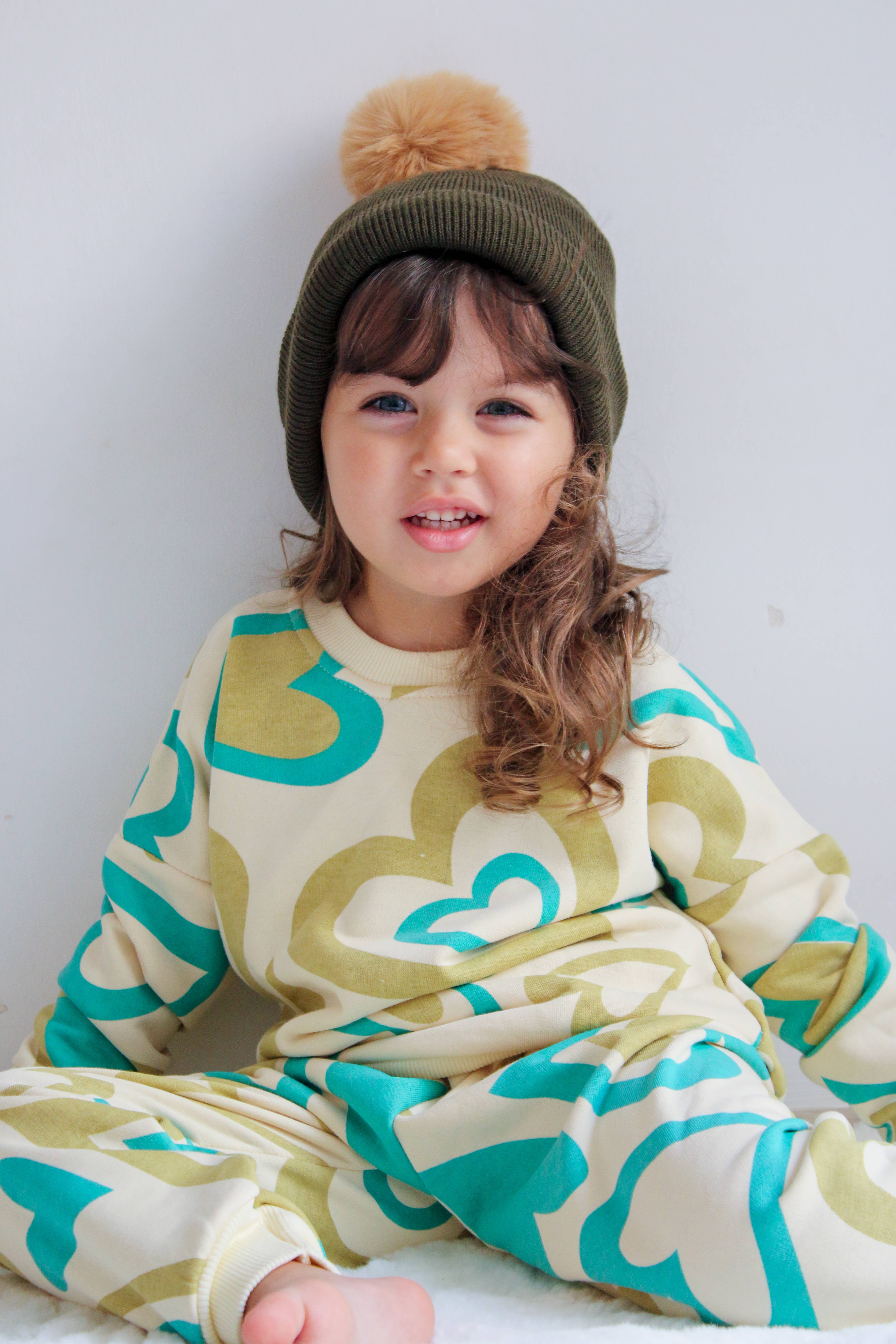 Camel Single Pom Pom Baby/Kid's Green Beanie Hat, 0 to 8 Years for wholesale on Faire13