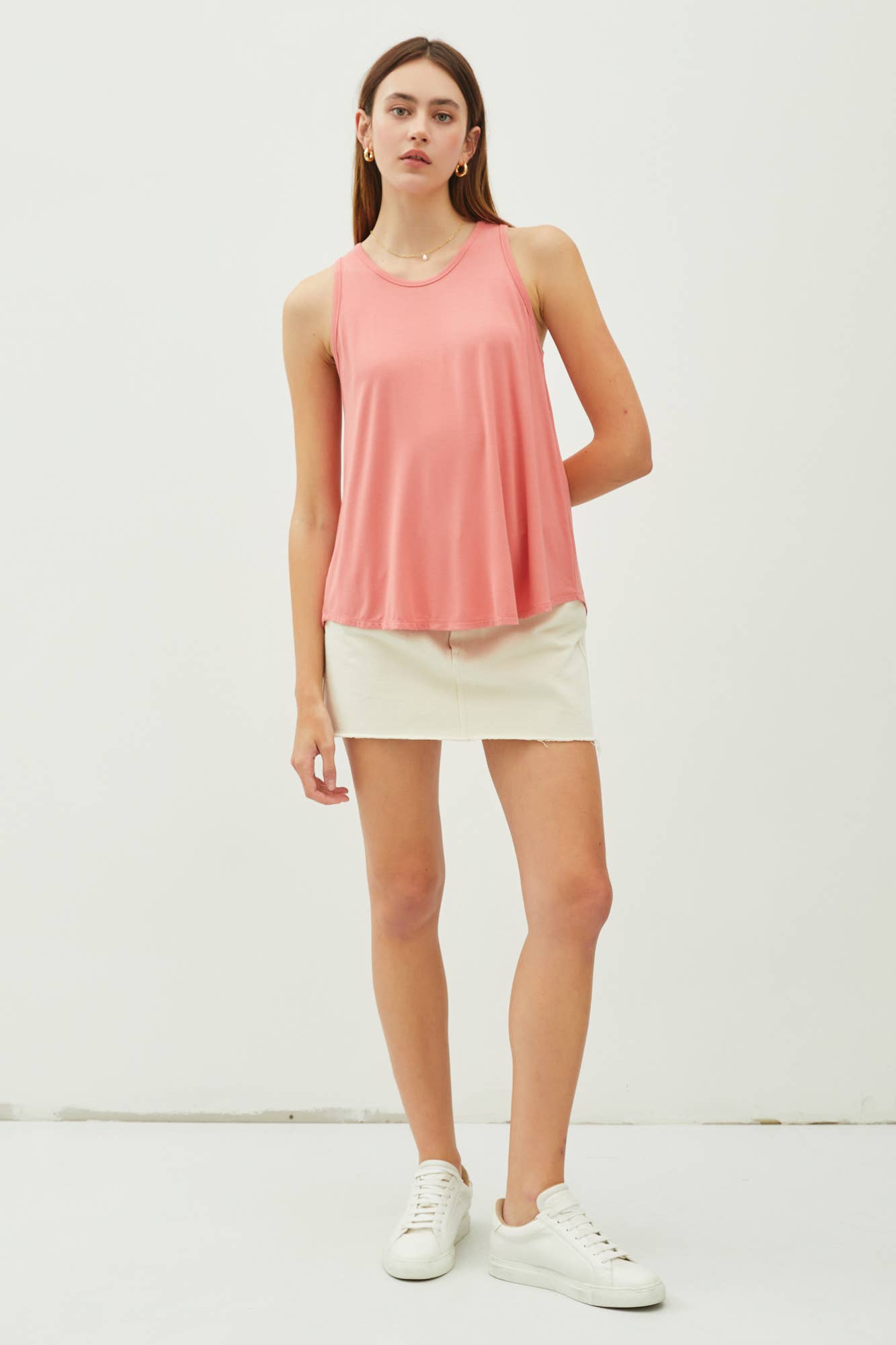 Be Cool - Wholesale Tank Top - Women's - SOFT FLOWY ROUND NECK TANK TOP1