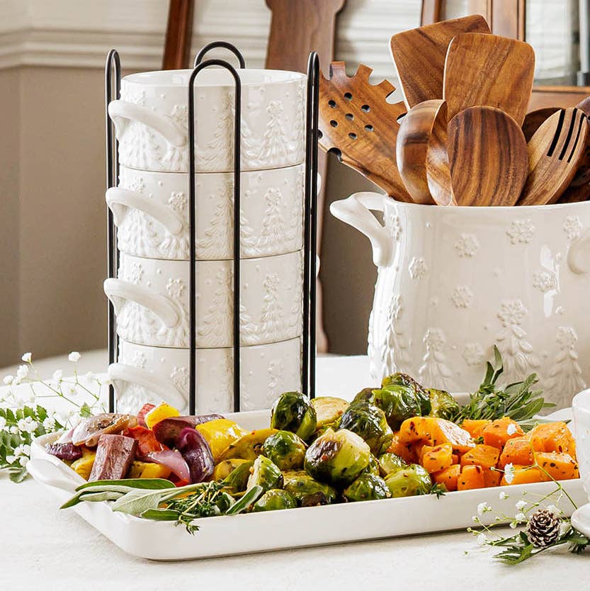 Temp-tations - Wholesale Bowl - Temp-tations Stoneware Stack-A-Bowls Set/4 bowls w/holder3