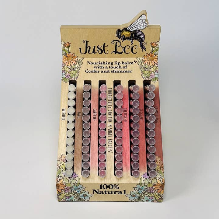 Just Bee - Wholesale Retailer Display - Beauty & Wellness - Lip Shimmer - Large Shimmer Display - Filled1