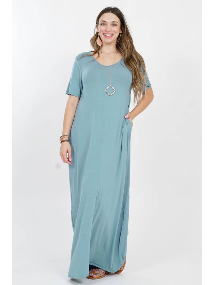 42POPS - Wholesale Dress - Women's - ",,..._ Plus size Maxi Dress As Shown