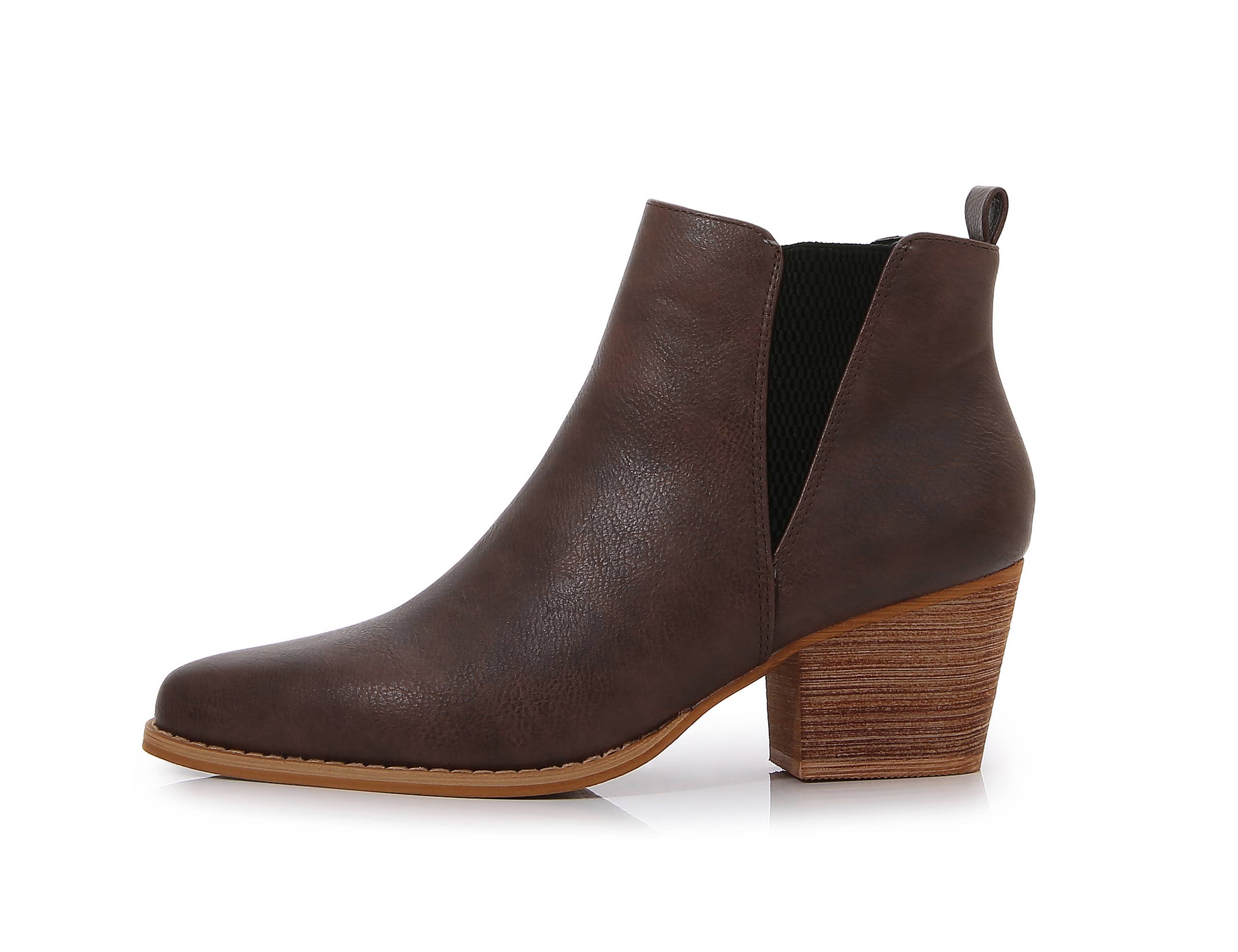 Shop Lev - Wholesale Booties - Women's - [PACK] Women Wooden Heel Slip on Casual Ankle Boots7