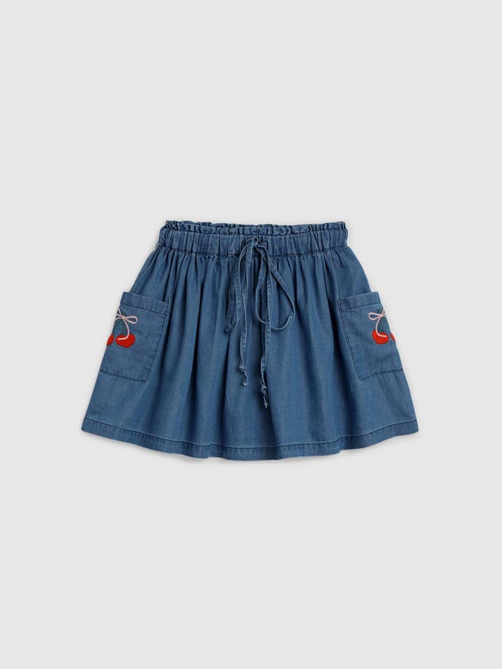 Laura Nederdel - Chambray for engroshandel hos Alex & Ant