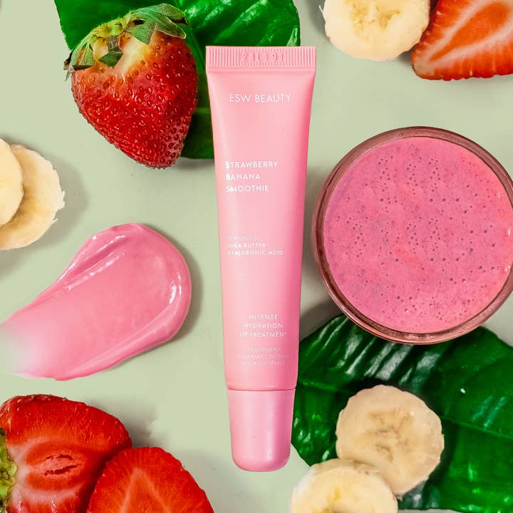 Strawberry Banana Smoothie Intense Hydration Lip Treatment for wholesale by ESW Beauty