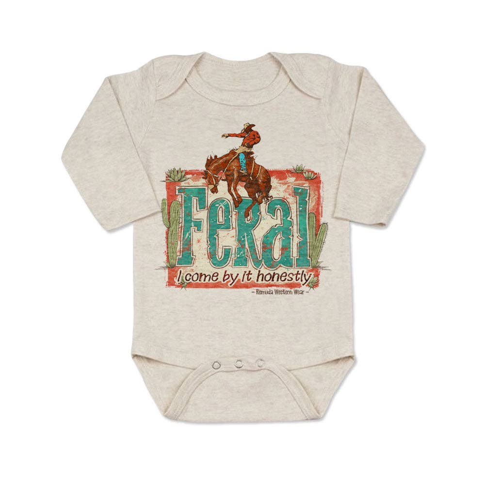 Remuda Western Wear - Wholesale Bodysuit (Non-Footed) - Baby - Feral, I Come By It Honestly Infant One Piece Romper1