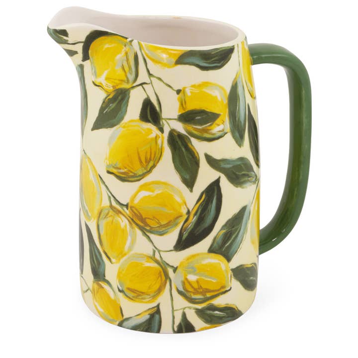 Boston International – wholesale Pitcher – Painterly Lemons Ceramic Pitcher