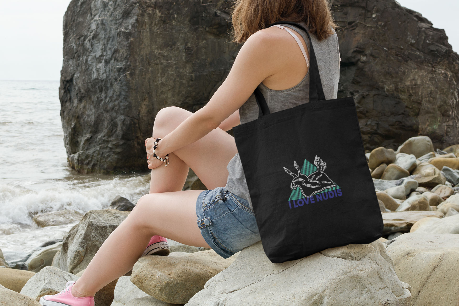 I LOVE NUDIS - Wholesale Tote Bag - Women's - I LOVE NUDIS™ Organic Cotton Nudibranch Tote Bag1