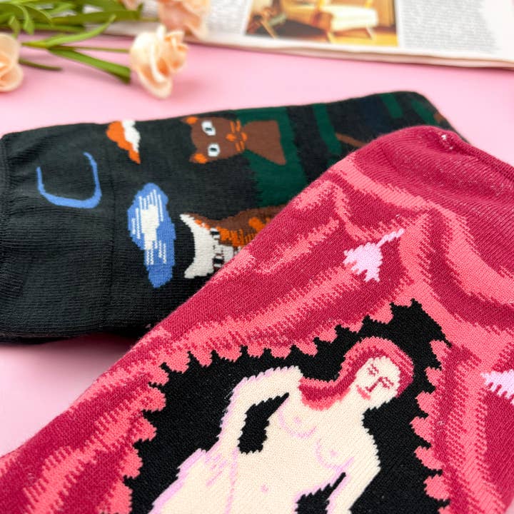 mildstyles - Wholesale Socks - Women's - Art Oil Painting Mid-Calf Comfort Socks4