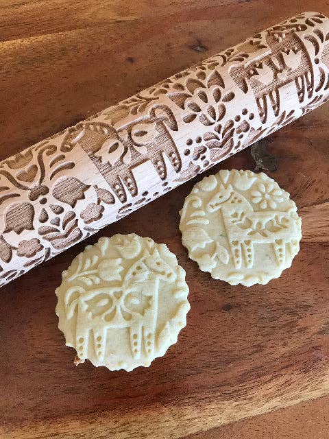 Sweet Rolling Pins - Wholesale Rolling Pin - Dala Horse Embossed Rolling Pin – For Bakers And Potters1