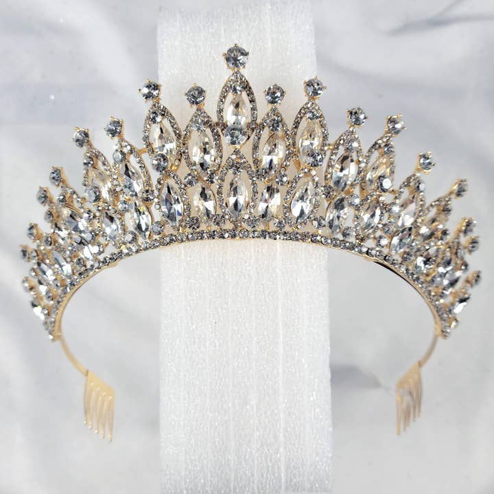 Chicas - Wholesale Tiara - Women's - Tiara with jewel rhinestones, one size fits all HT97420