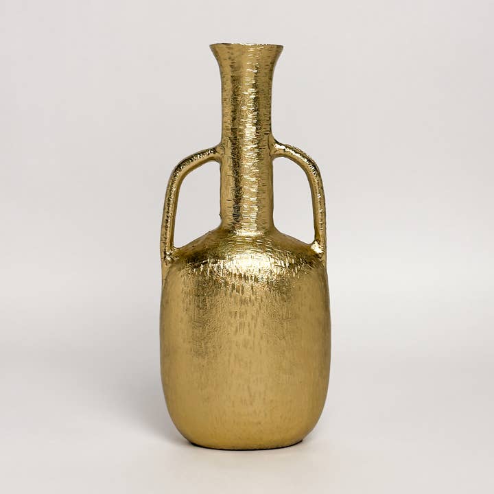 Jarrón de oro, mediano para venta al por mayor de India Handicrafts Inc