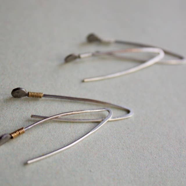 Tendril oorbellen, sterling zilver voor wholesale door Verso