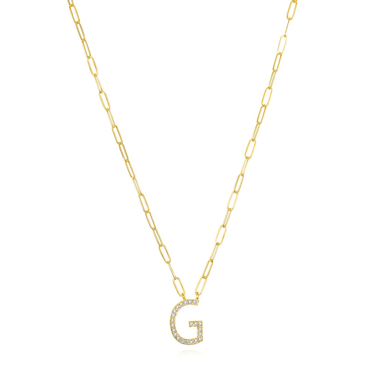 Amelia Rose Jewelry - Wholesale Pendant/Charm Necklace - Grand Diamond Initial Necklaces-All Letters Gold14