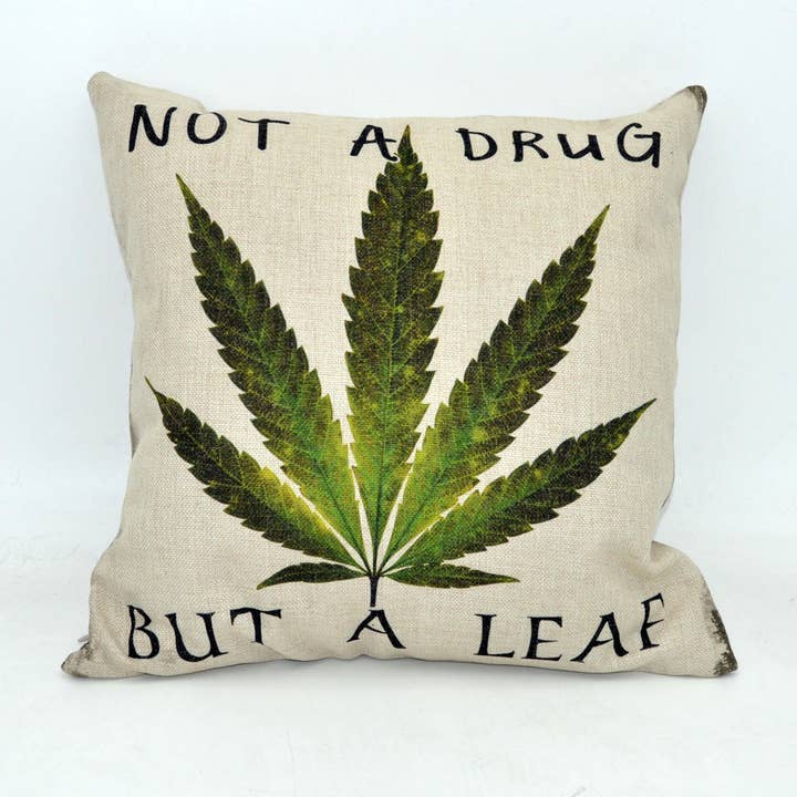 Cuscino decorativo Drug & Leaf - 45,7 x 45,7 cm per la vendita all'ingrosso da parte di inVintage