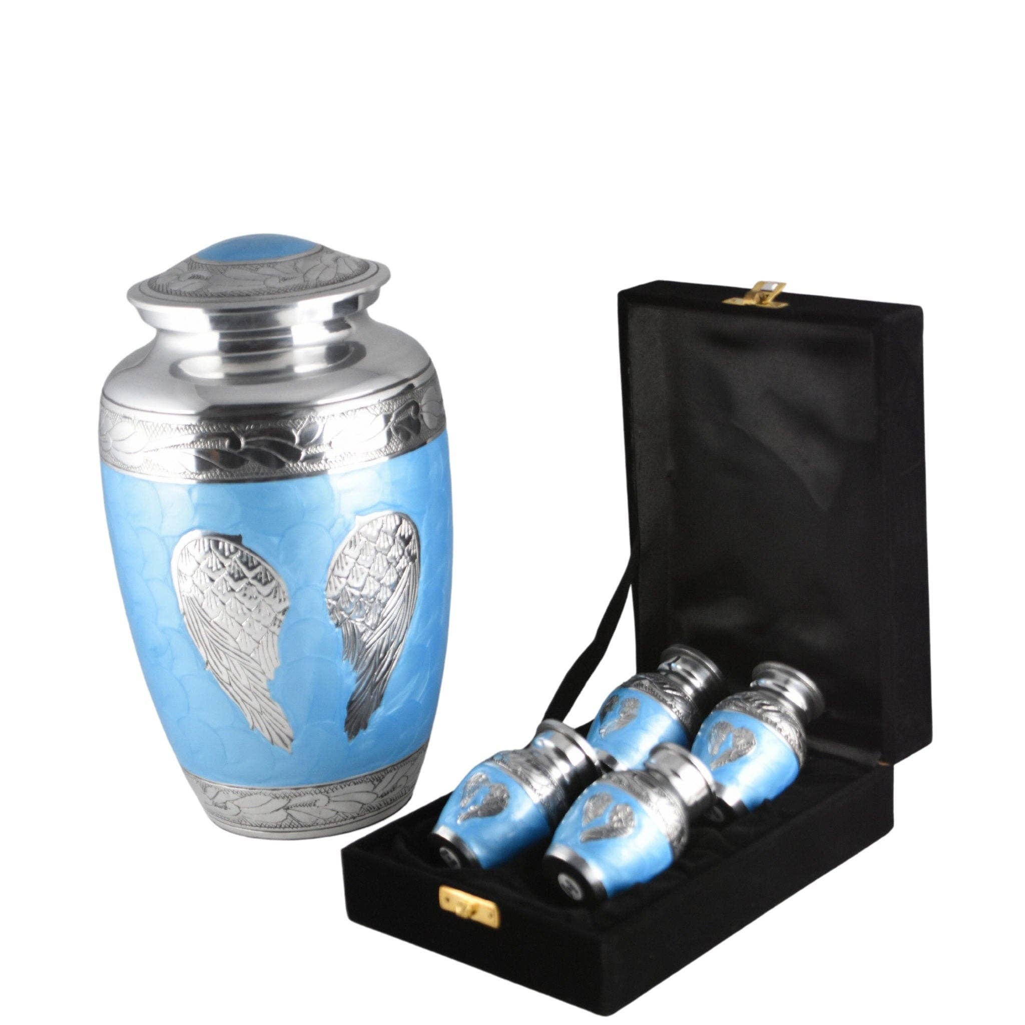Plutus imports – Engroshandel Urne – Angel Wings smukke mindesakesæt med 4 - Ashes Voksen mand5