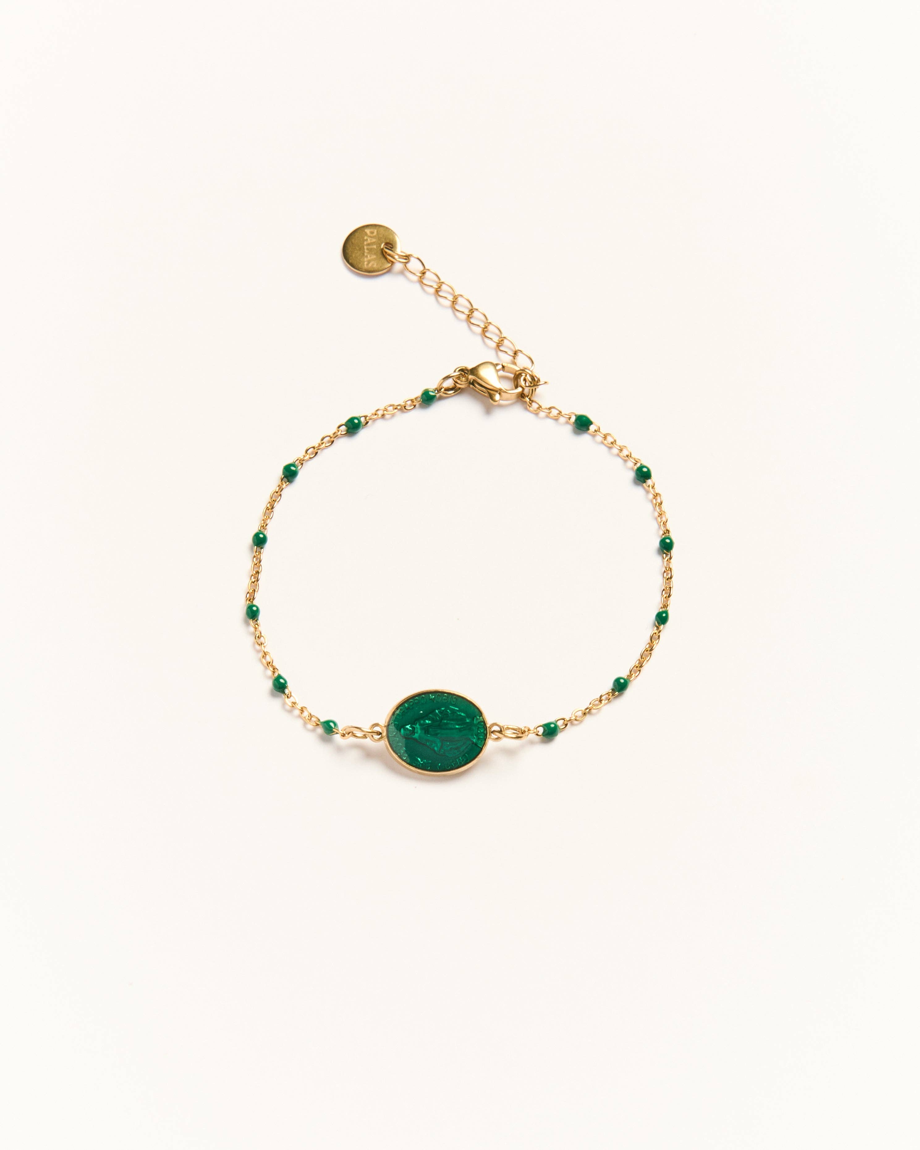 Palas - Vente Bracelets à breloques/pendentifs - Santa Maria - Bracelet vert forêt0