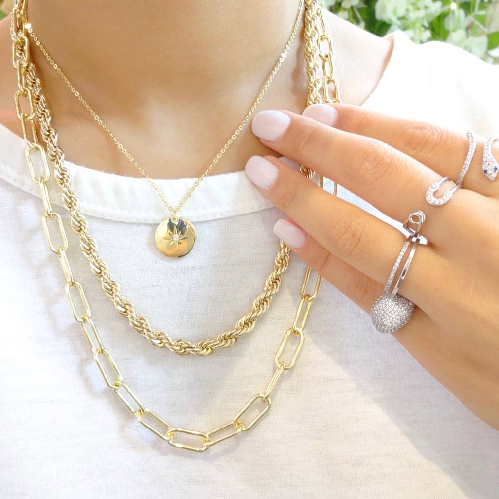 KIKICHIC – Colar de elos e correntes por atacado – Colar de corrente de corda clássica4