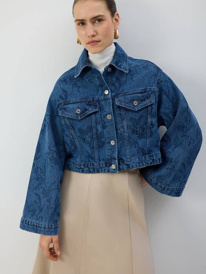 PRINTED DENIM JACKET for wholesale by Touché Privé