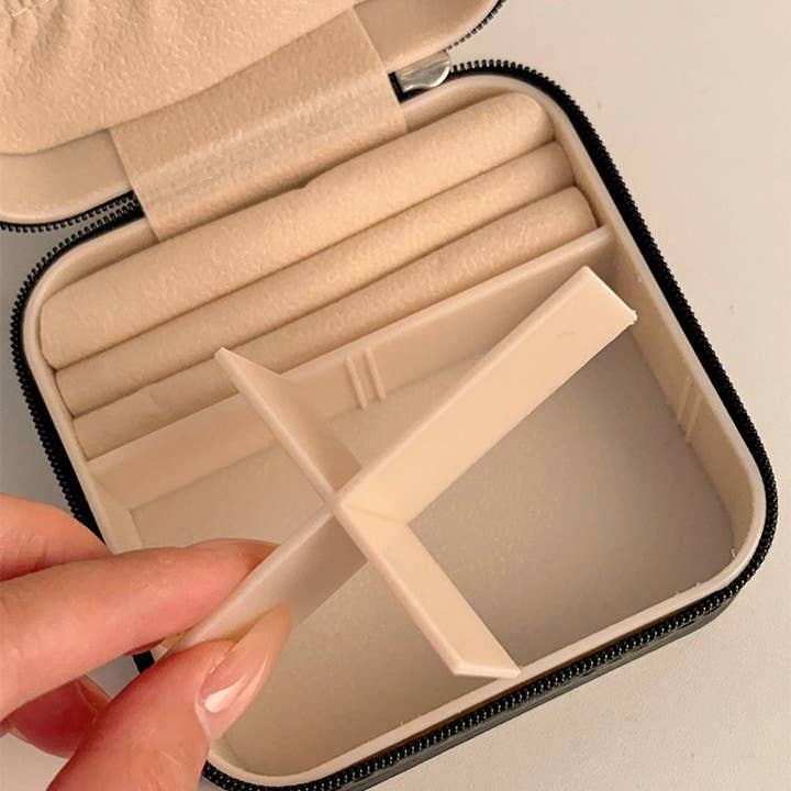 Dipped Shop - Wholesale Jewelry Box/Organizer - Color Block Zipper Closure Jewelry Case DPC2516124