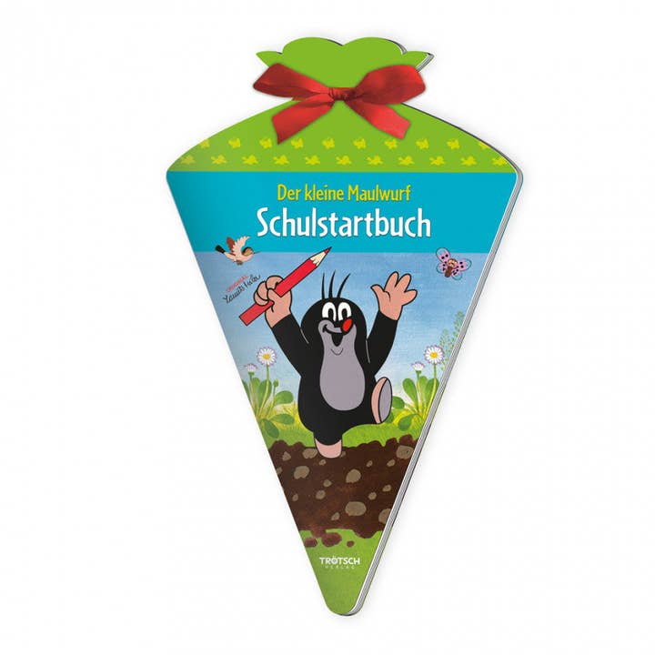 Skolstartsbok Den lilla mullvaden: Övningsbok med rosett i form av en skolstrut för wholesale av windeltou - MACH DEINS DRAUS
