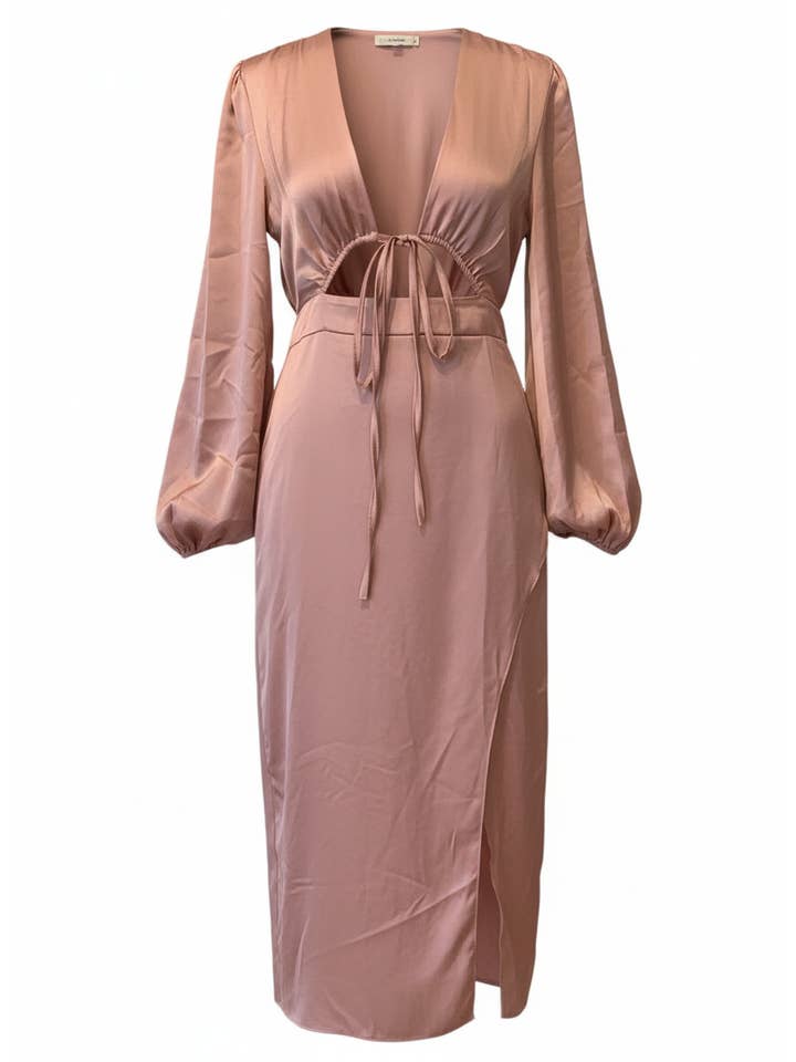 NUDE PINK SHORT DRESS 51039 for wholesale on Faire1