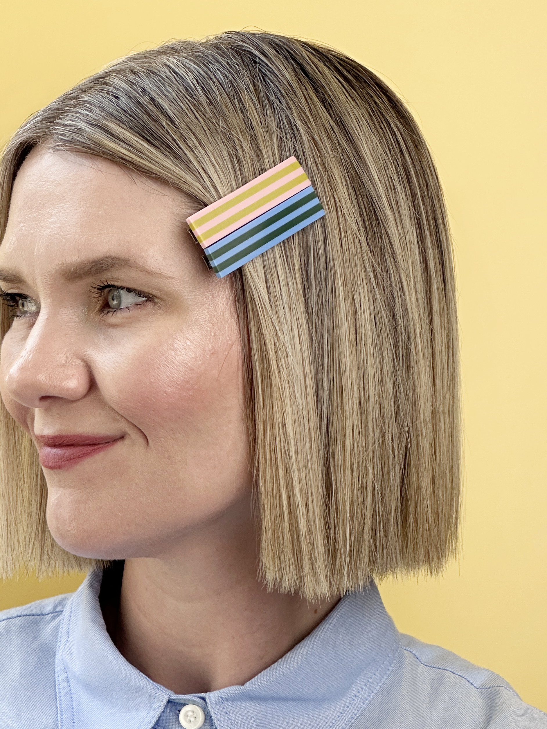 Combinist Goods - Wholesale Hair Clip - Women's - Striped Hair Clip | Large4