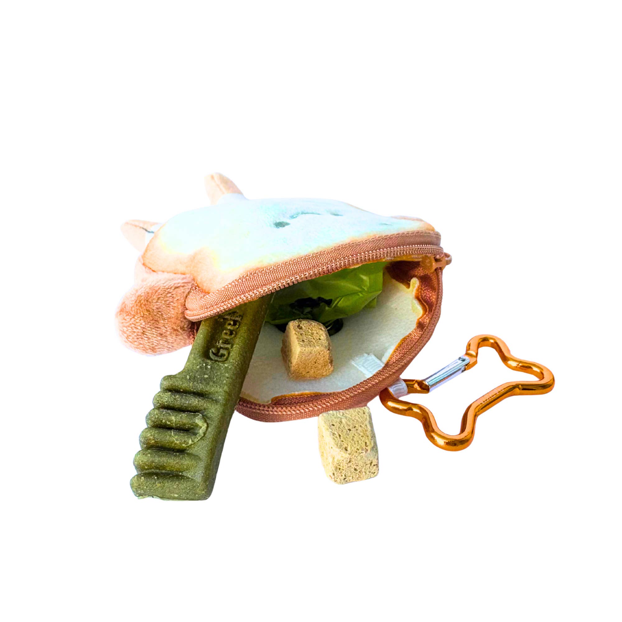 Puppy Barkin - Vente Distributeur de sacs à déjections canines - Distributeur de Sacs à Déjections Canines & Pochette à Friandises Toast & Hamburger4