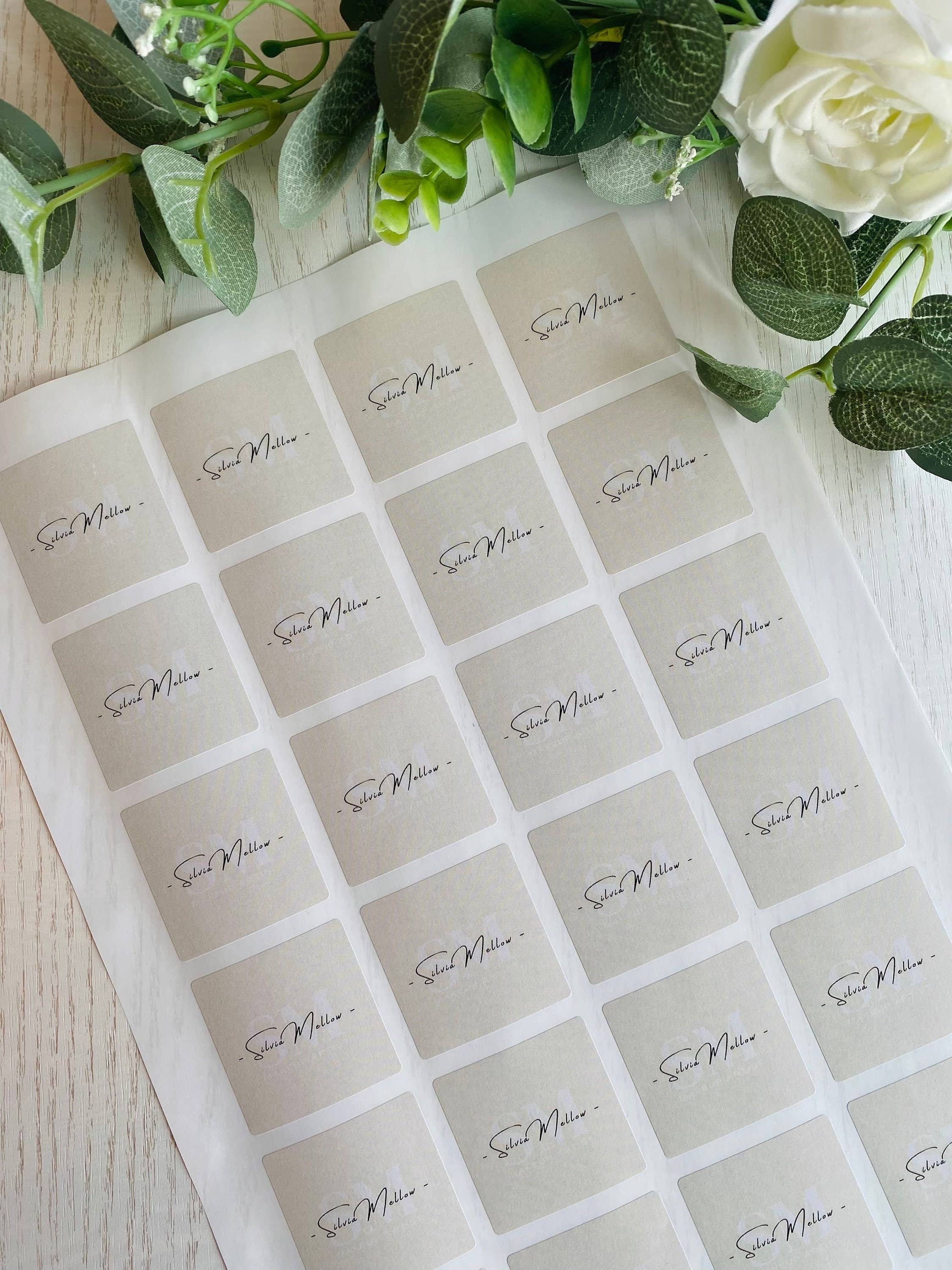 SR Creative Studio – Adesivo por atacado – Autocolantes Personalizados com Logotipo, Mate, Folhas A42