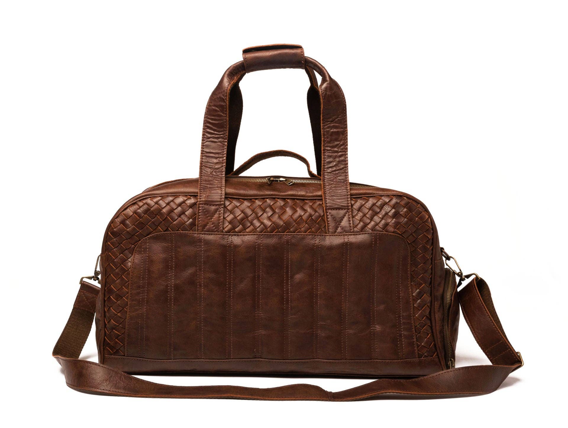 Hides - Wholesale Weekender Bag - Men's - Woven Leather Weekender Duffel Bag1