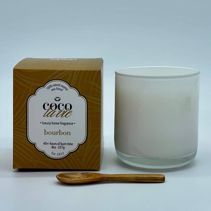 Bourbon Coco La Vie - Vela de masaje perfumada para venta al por mayor de Coco La Vie Home Fragrance + Apothecary