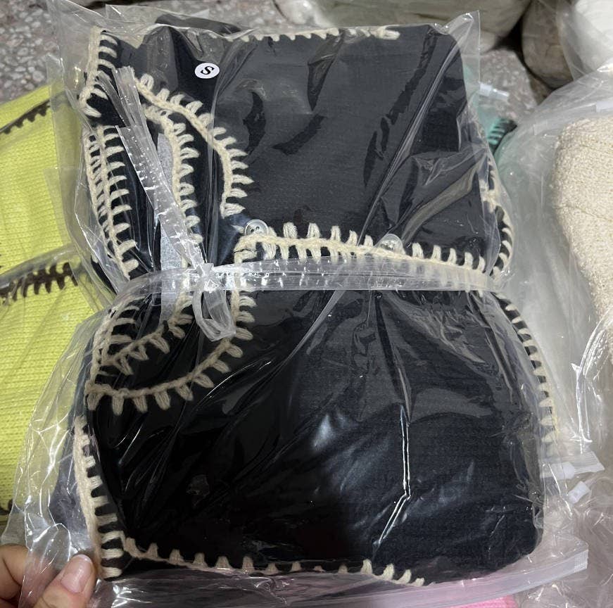 Hope & Sunshine - Wholesale Knit Top - Women's - Colorblock Knit Crop Top With Embroidered Vest0