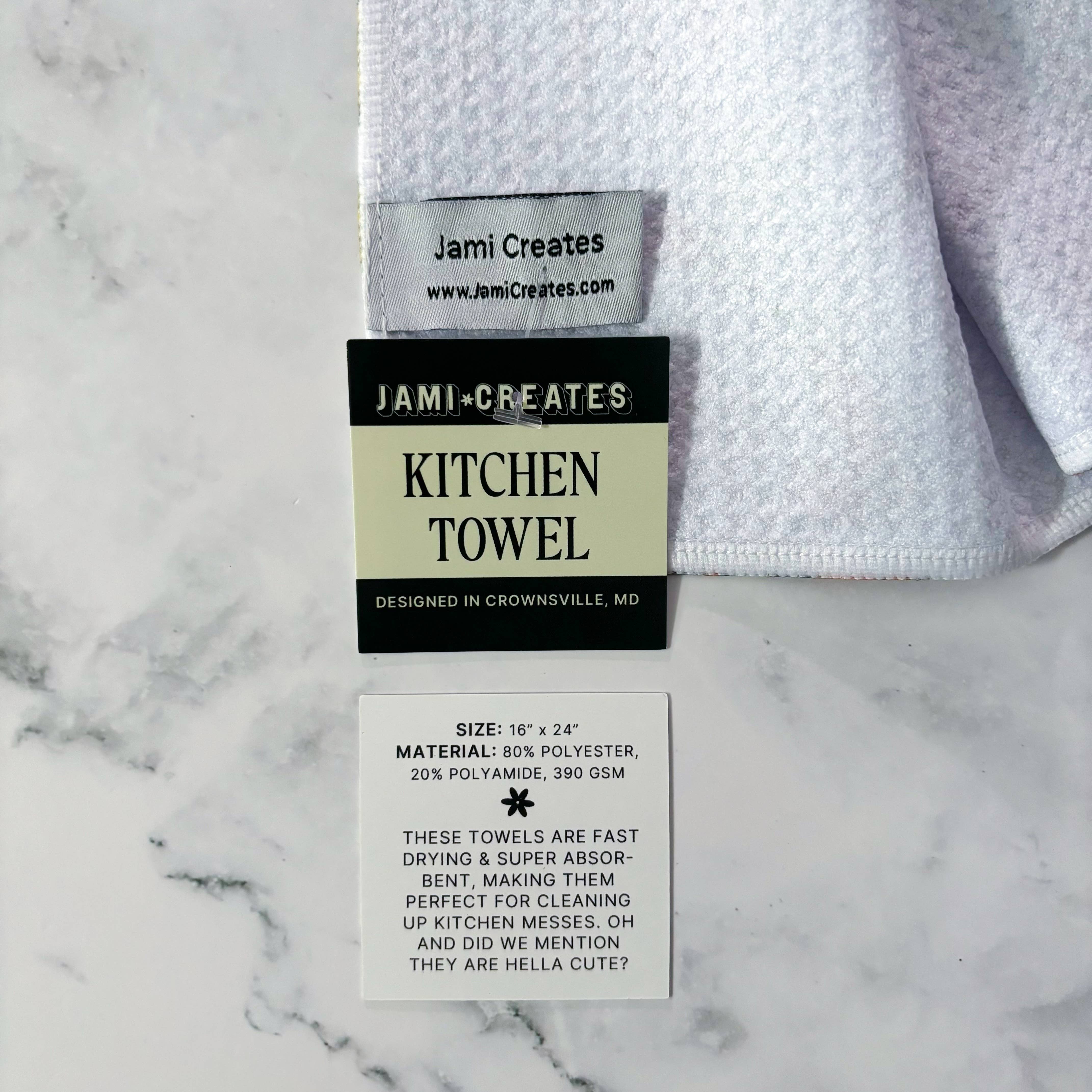 Jami Creates - Wholesale Tea Towel - Maryland Blue Crab Patterned Waffle Kitchen Dish Towel2