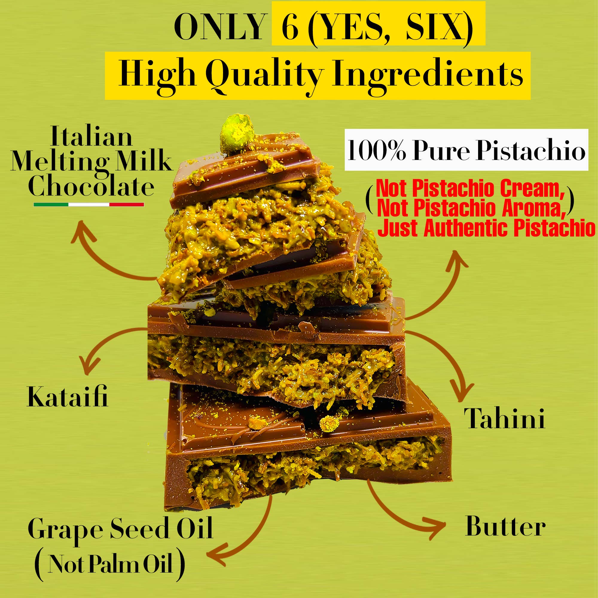 Swisense - Wholesale Chocolate Bar - Premium Dubai Pistachio Chocolate Bar 8 Oz Freshly Made6