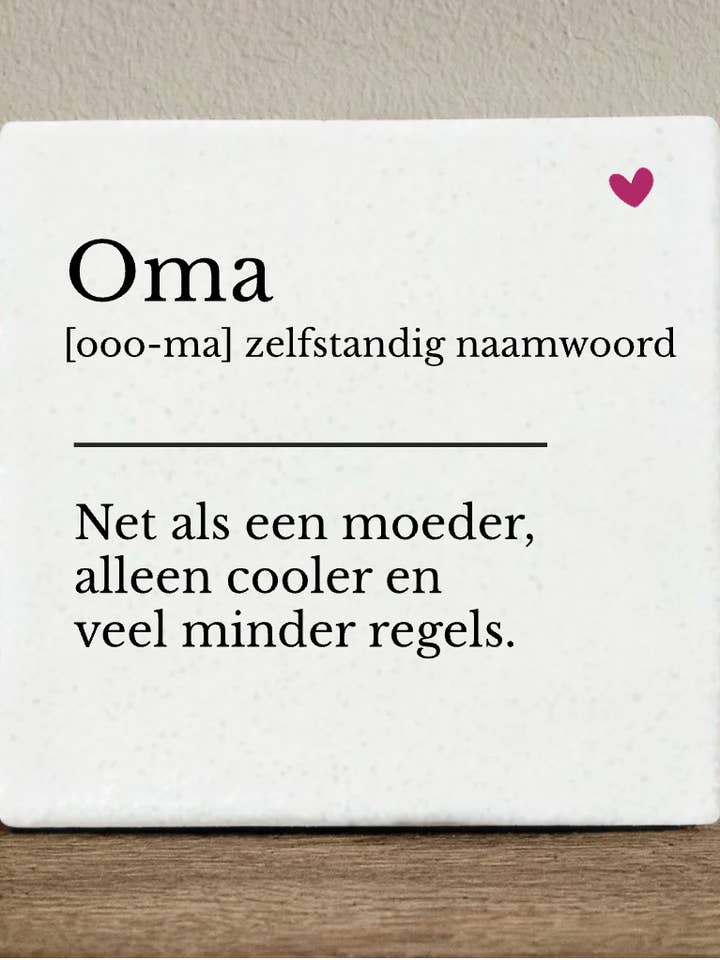 Grandma tile - 10x10 cm for wholesale by Label2X B.V.